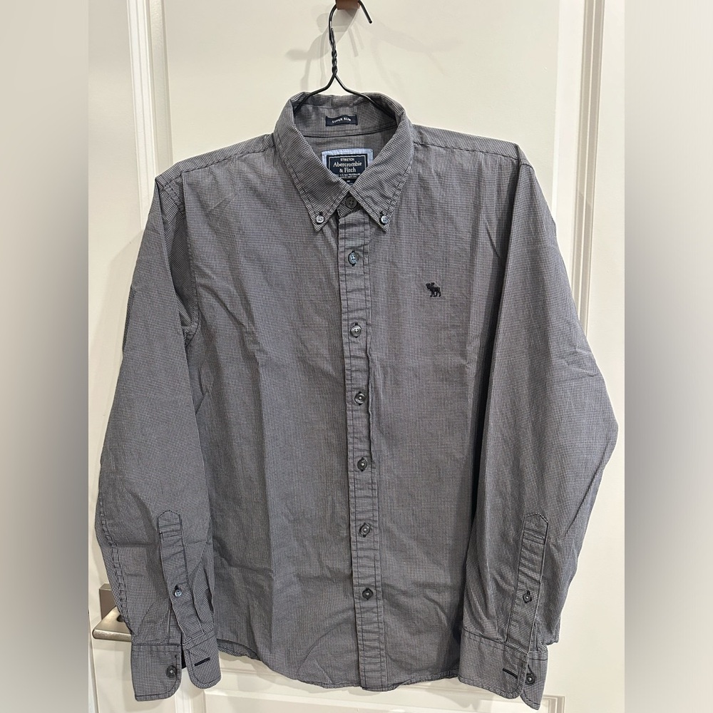 Abercrombie and Fitch Men’s Shirt Stretch Size M  Super SLIM Gray